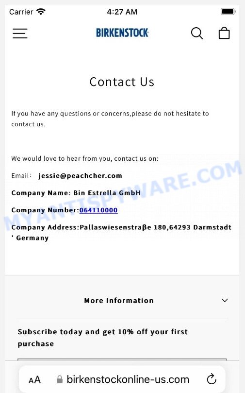 Birkenstockonline-us.com contacts