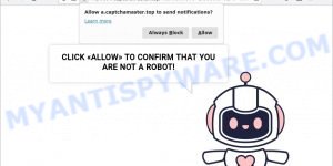 Captcha Master virus Click Allow Scam