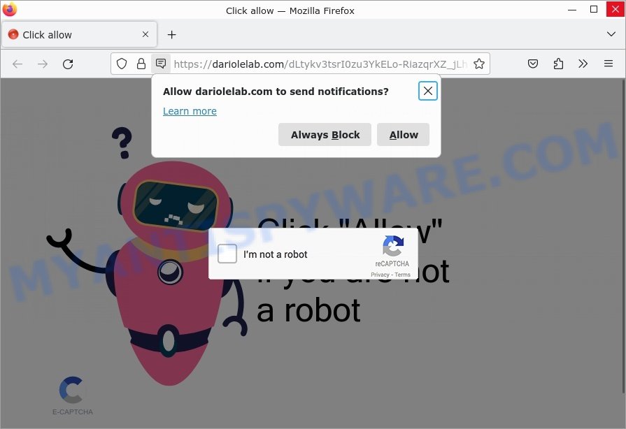 Dariolelab.com Click allow Scam