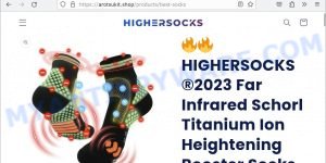 HIGHERSOCKS Schorl Titanium Ion Socks Scam