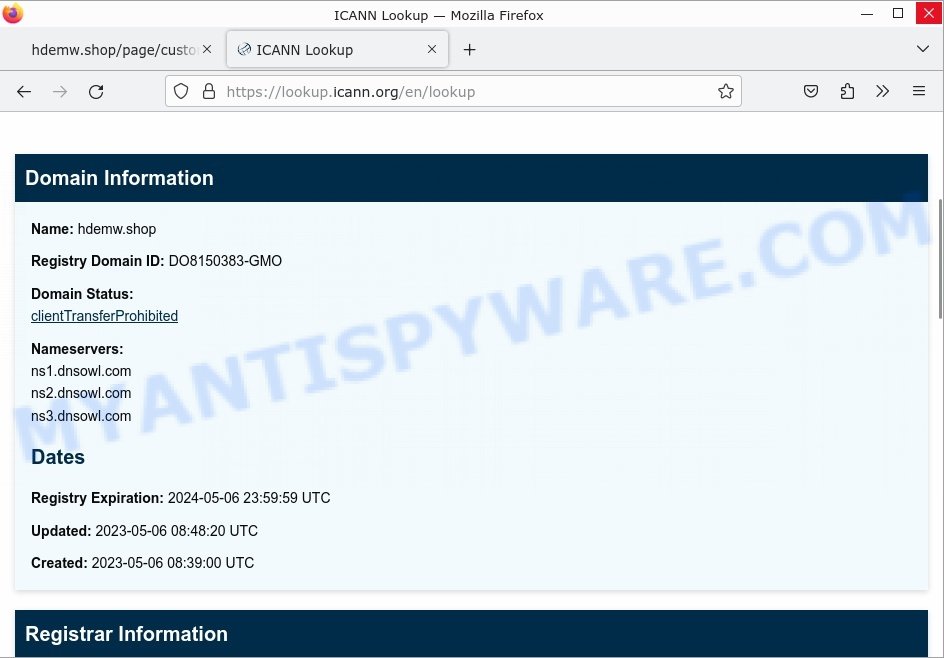Hdemw.shop whois