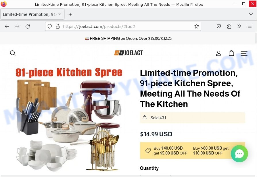 Joelact.com 91-piece Kitchen Spree