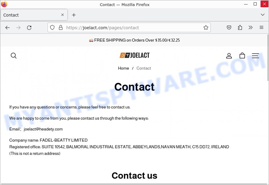 Joelact.com contacts