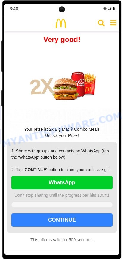 McDonalds Fathers Day Promotion Scam 3