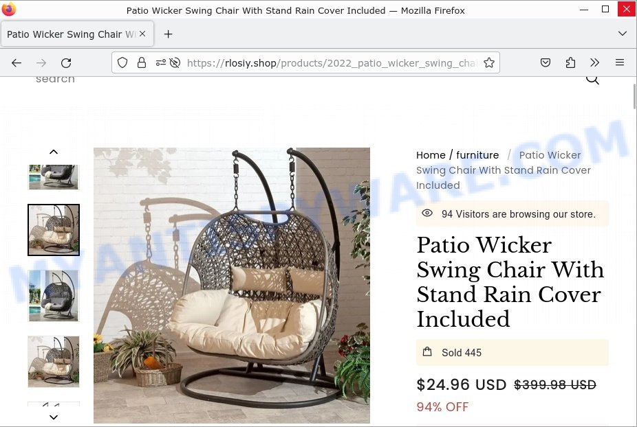Rlosiy.shop Patio Wicker Swing Chair