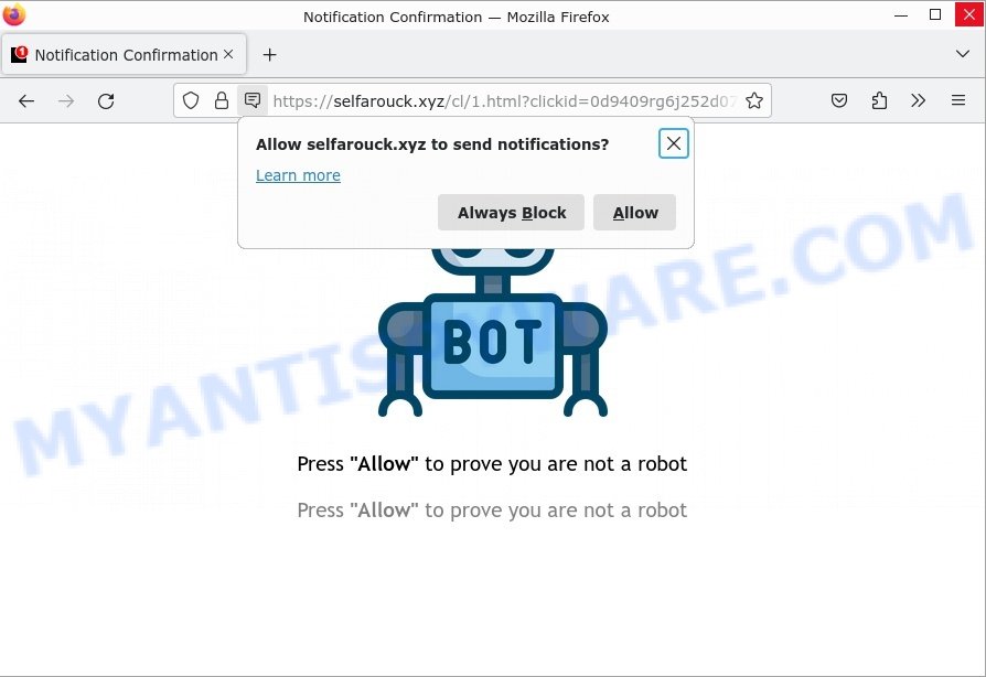 Selfarouck.xyz Notification Confirmation Scam