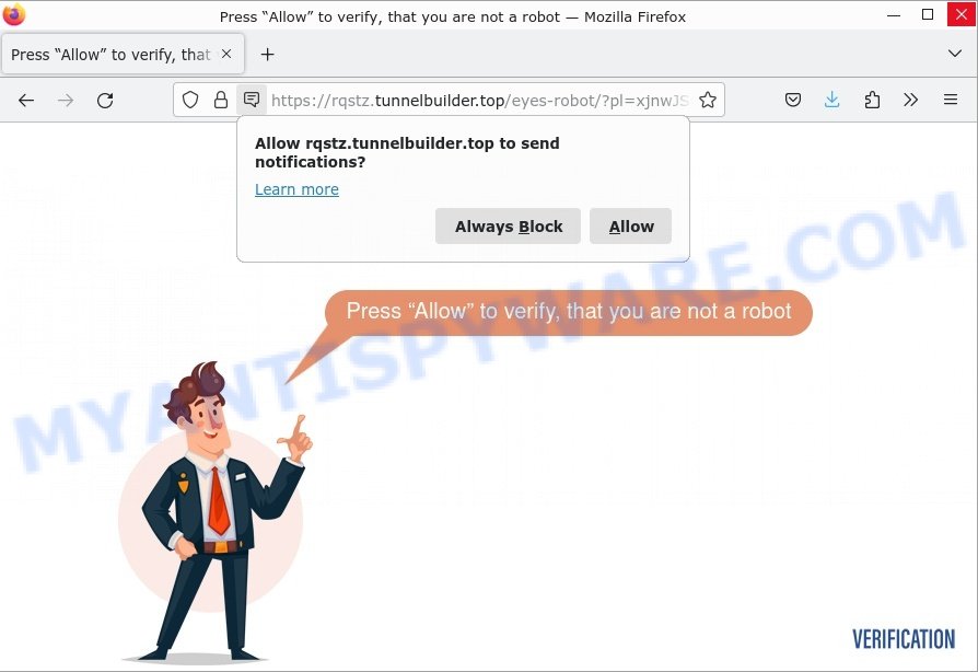 Tunnelbuilder.top Click Allow Scam