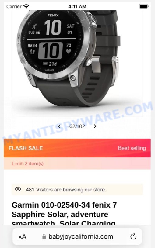 Babyjoycalifornia.com Baby Joy California Scam Garmin Watches