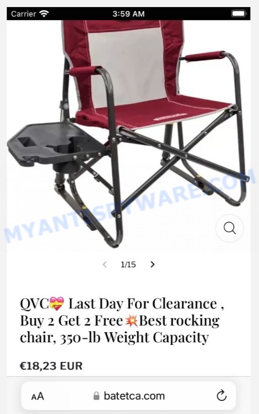 Batetca.com QVC scam Best rocking chair