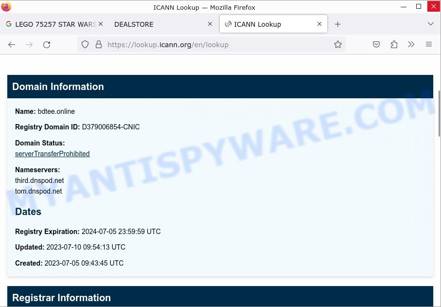 Bdtee.online Scam whois