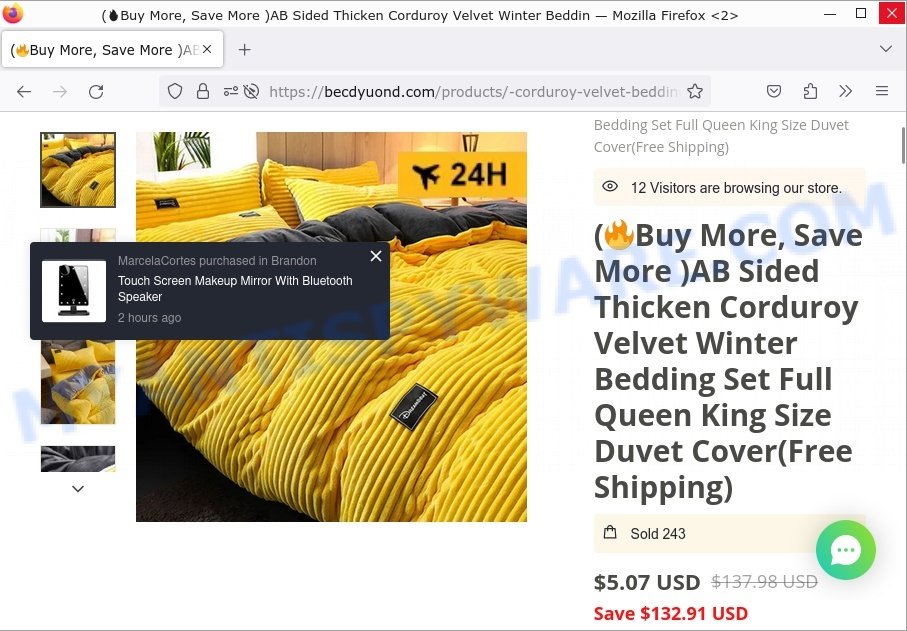 Becdyuond.com Scam Duvet Cover