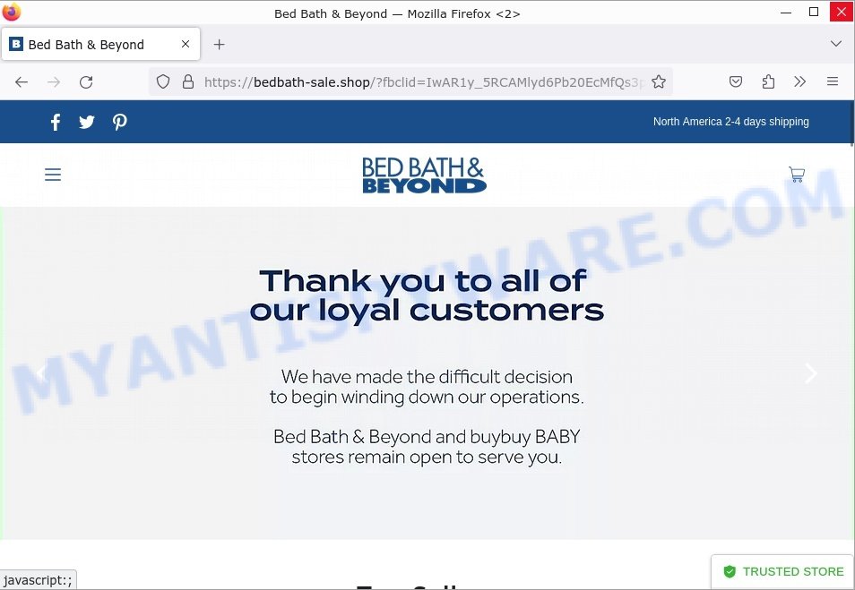 Bedbath-sale.shop Scam