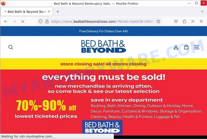 Bedbathbeyondclose.com BBB Scam store