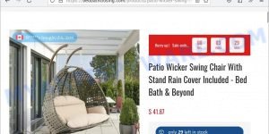 Bedbathclosing.com Scam Patio Wicker Swing Chair