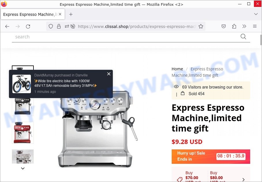 Clissal.shop Scam Express Espresso Machine