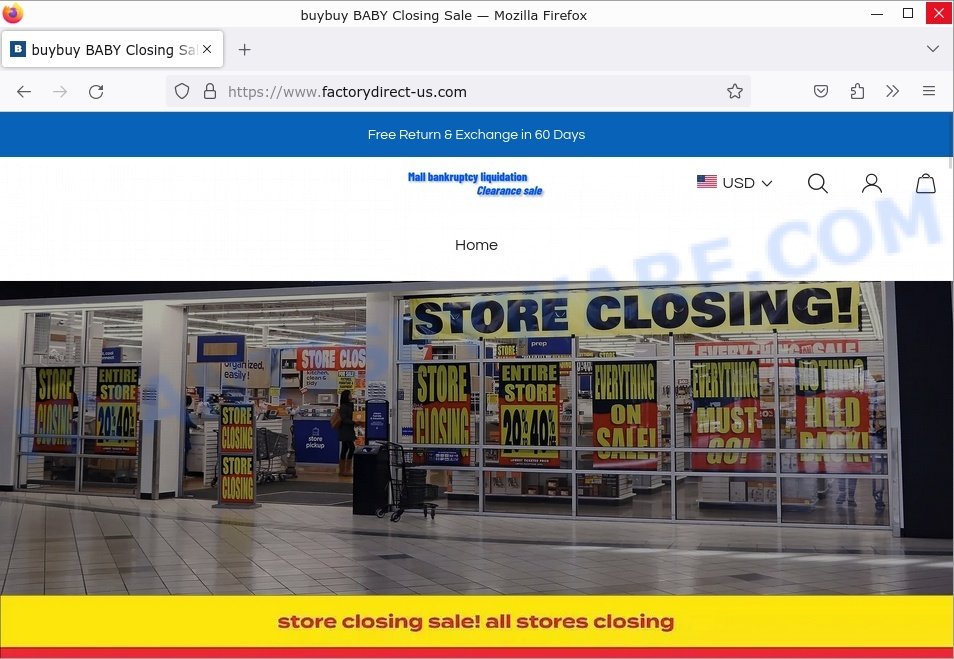 Factorydirect-us.com BED BATH BEYOND Scam store