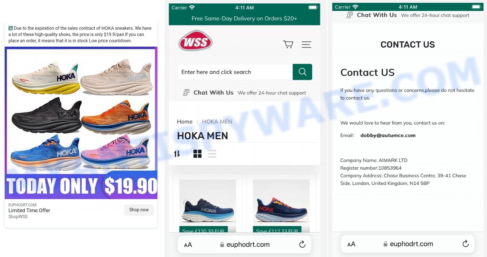 HOKA Sneakers Scam