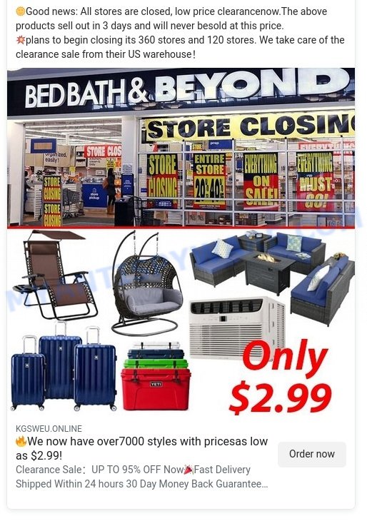 Kgsweu.online BED BATH BEYOND Scam facebook ads