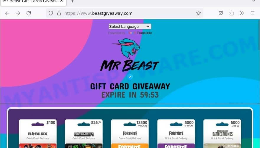 Mr Beast Gift Cards Giveaway Scam