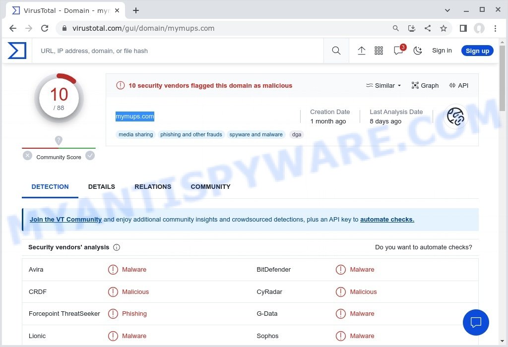 Mymups.com phishing malware