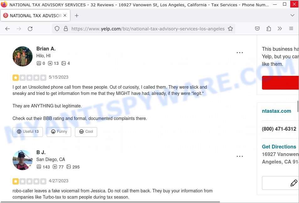 National Tax Advisory Services LLC Yelp reviews
