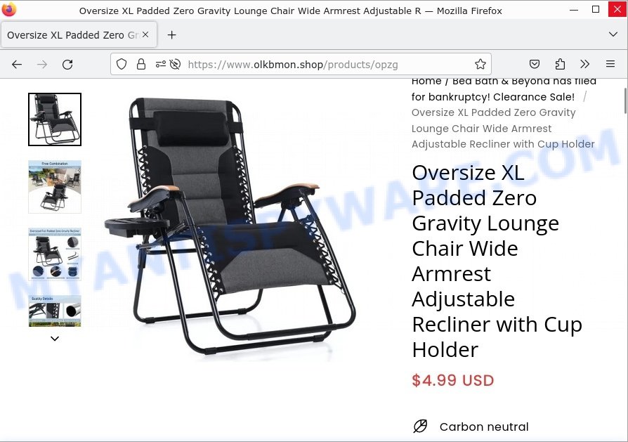 Olkbmon.shop Scam Zero Gravity Lounge Chair