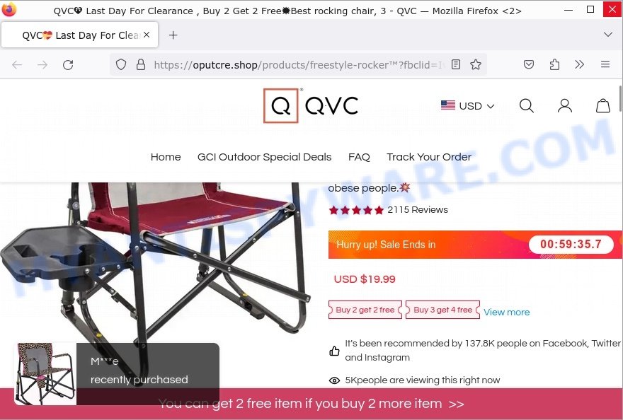 Oputcre.shop QVC store Scam prices