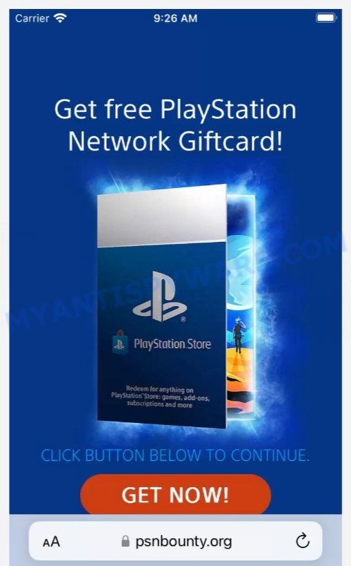 Psnbounty.org PSN Giftcard Codes Generator Scam 1