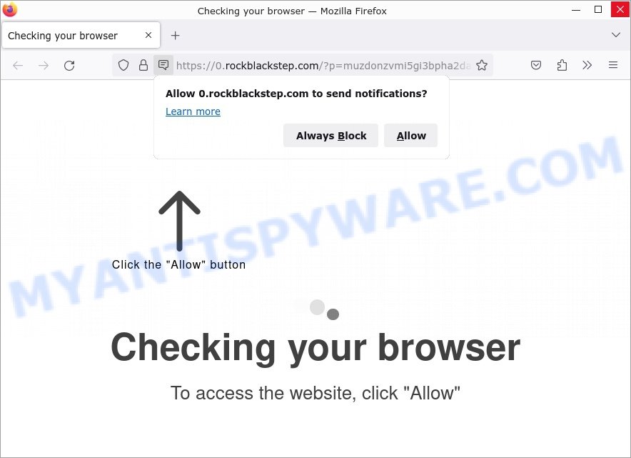 Rockblackstep.com Checking your browser Scam