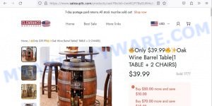 Salesupllc.com BBB Scam Wine Barrel Table