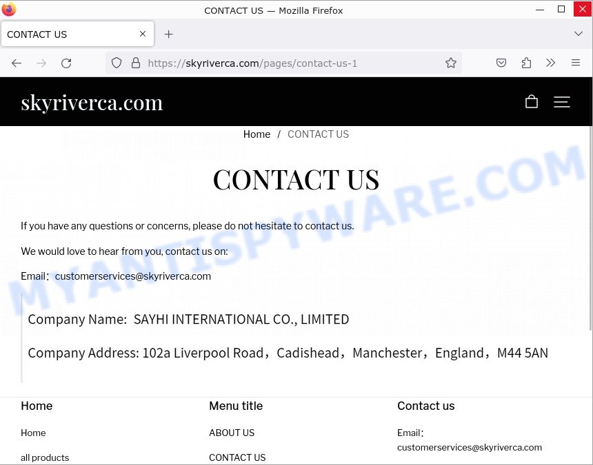 Skyriverca.com Scam contacts