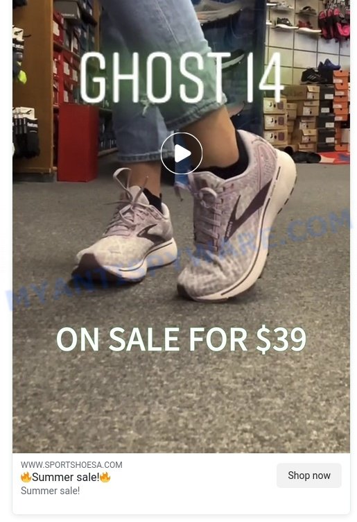 Sportshoesa.com Brooks running shoes Scam facebook ads