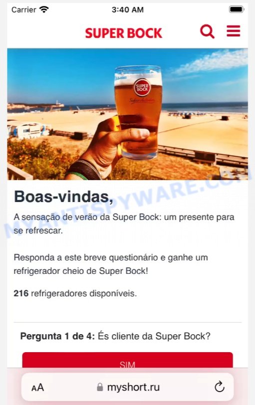 Super Bock Beer Giveaway Scam