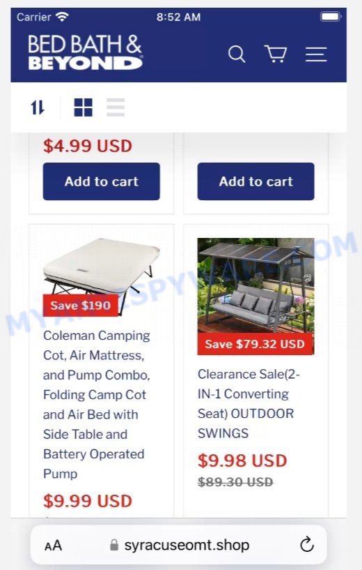 Syracuseomt.shop BBB Scam prices