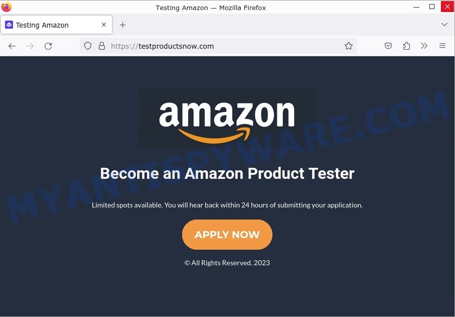 Testproductsnow.com Amazon Product Tester Scam
