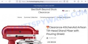 Tv-homeshopping.shop Bed Bath Beyond Stock Clearance Scam Tilt-Head Stand Mixer