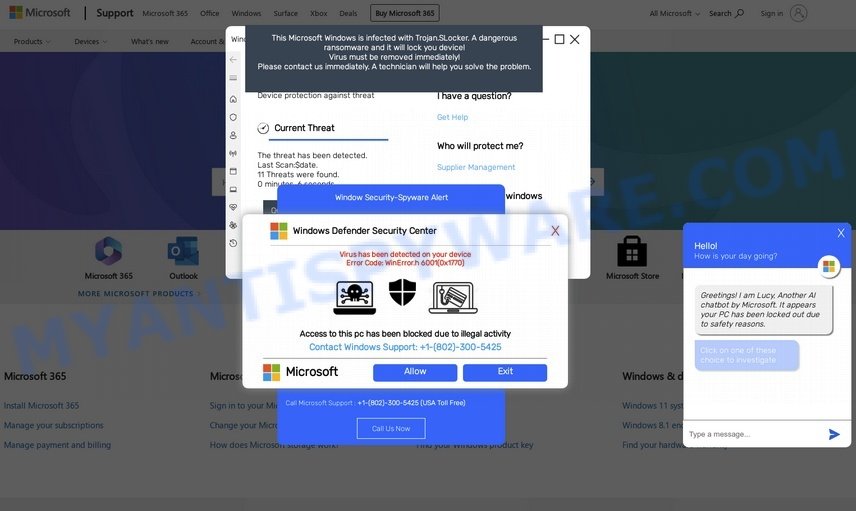 Virus Has Been Detected On Your Device Scam