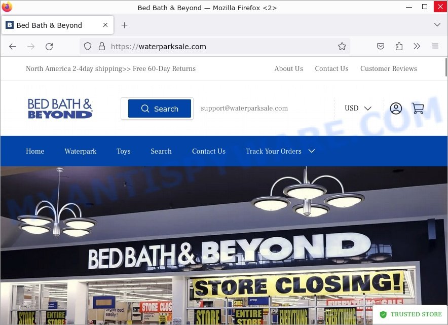 Waterparksale.com Bed Bath Beyond Scam