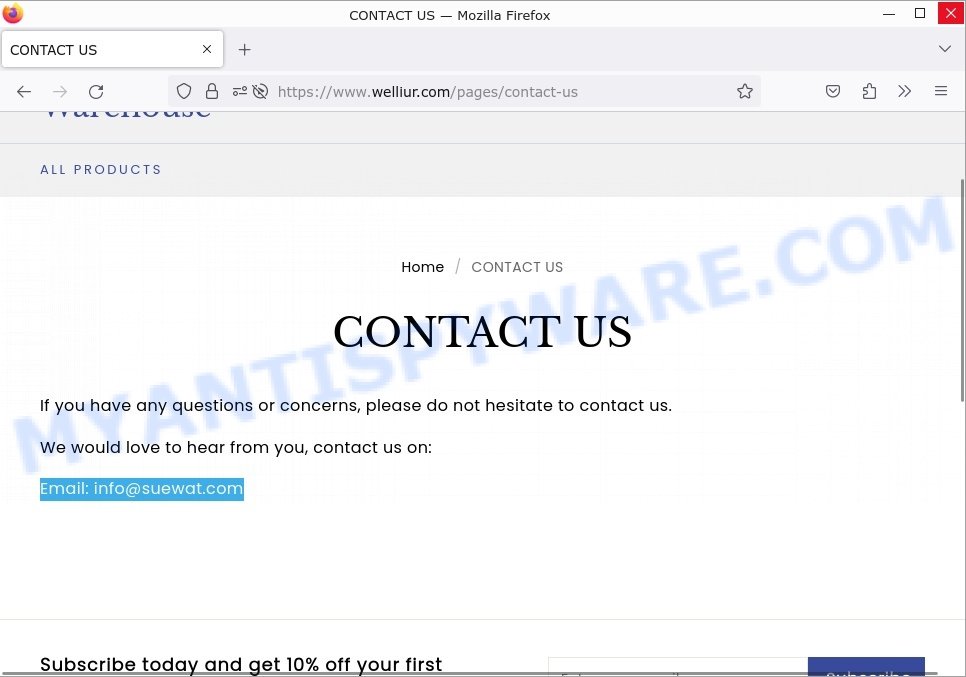 Welliur.com BBB Scam contacts