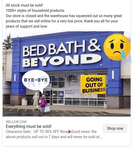 Welliur.com BBB Scam facebook ads