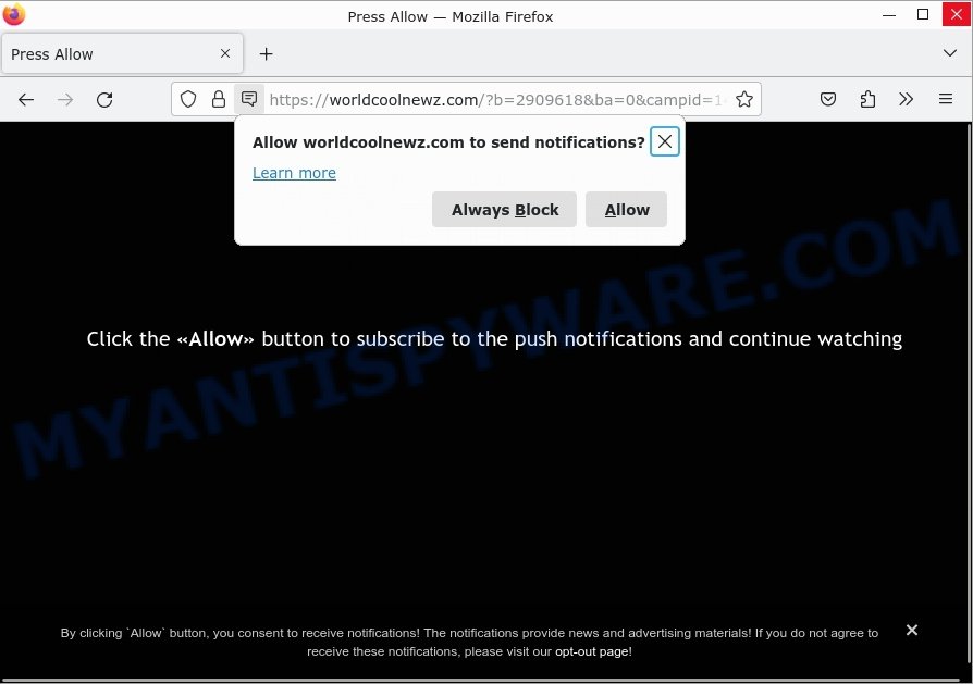 Worldcoolnewz.com Press Allow Scam
