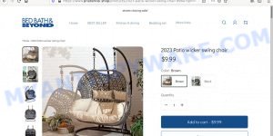 prudencei.shop scam 2023 Patio wicker swing chair