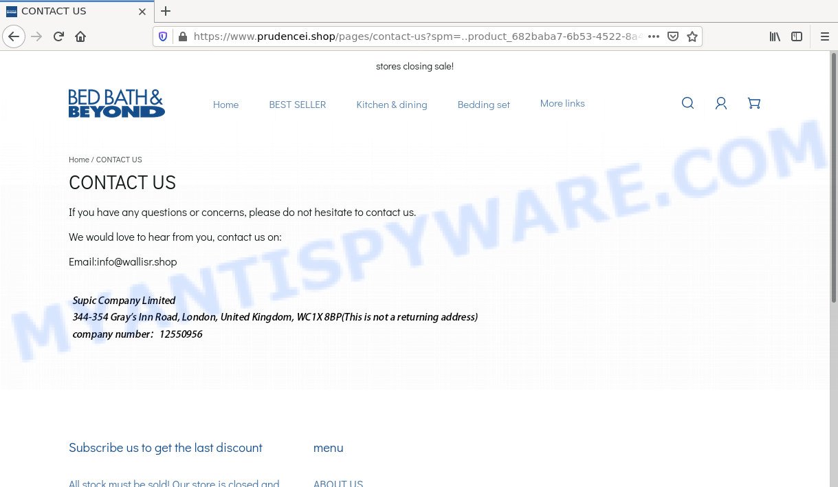 prudencei.shop scam shop contacts