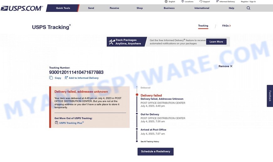 9300120111410471677883 USPS Scam