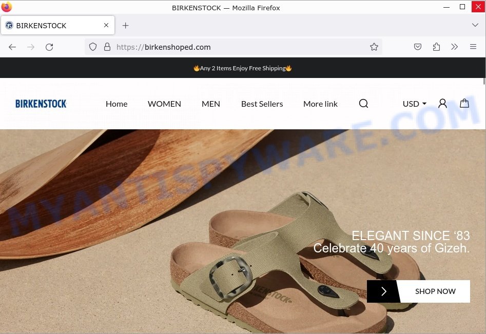 Birkenshoped.com BIRKENSTOCK Scam store