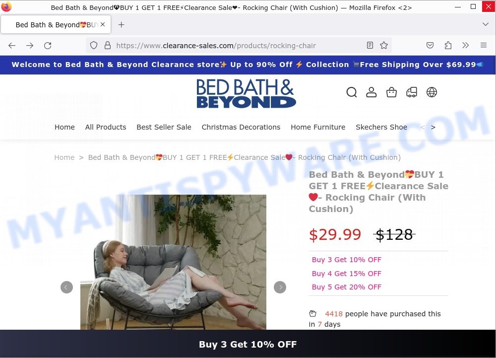 Clearance-sales.com Rocking Chair Scam store