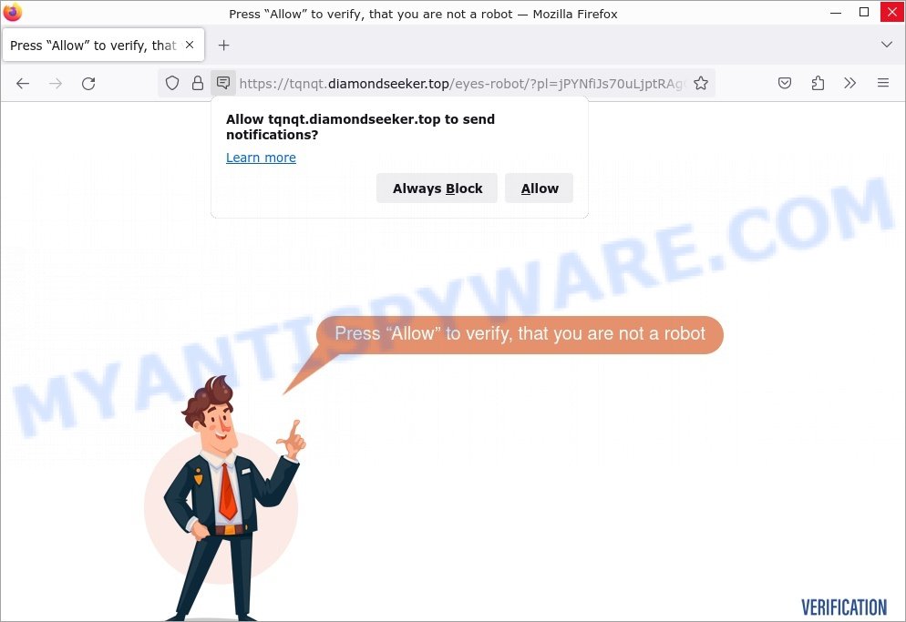 Diamondseeker.top Click Allow Scam