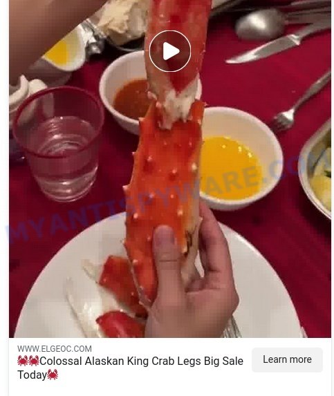 Elgeoc.com Wild King Crab Scam ads