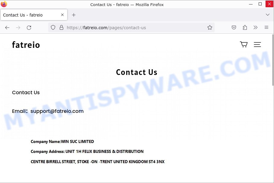 Fatreio.com scam contacts