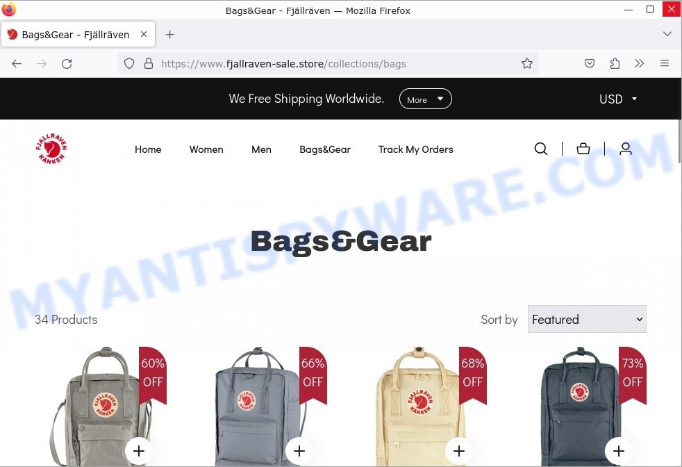 Fjallraven-sale.store Autumn clearance Scam